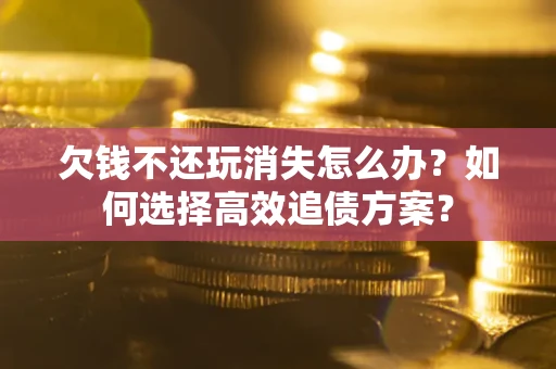 武汉欠钱不还玩消失怎么办？如何选择高效追债方案？